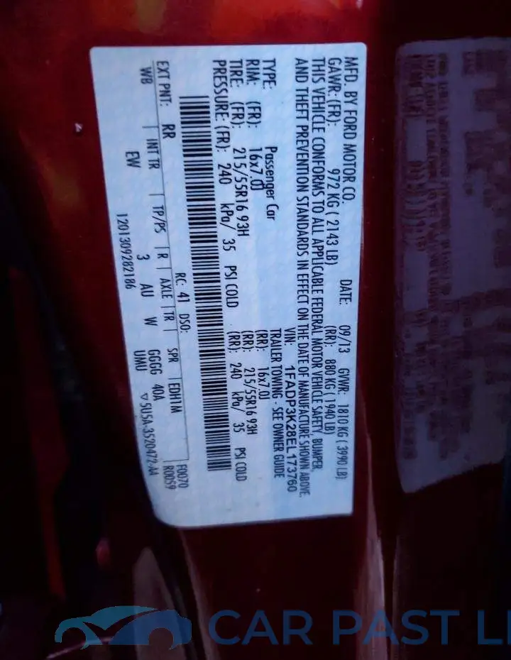 1FADP3K28EL173760# 12