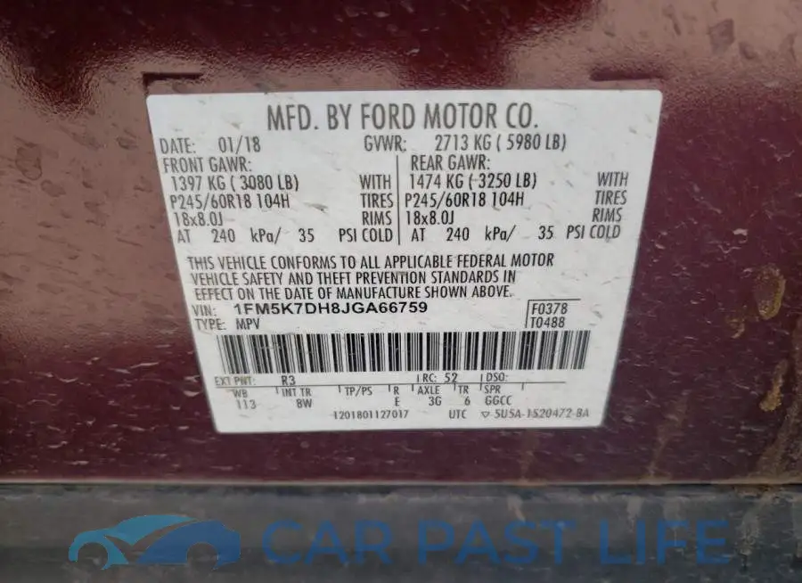 1FM5K7DH8JGA66759# 10