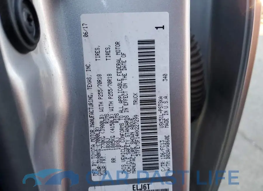 5TFEY5F14HX227299# 12