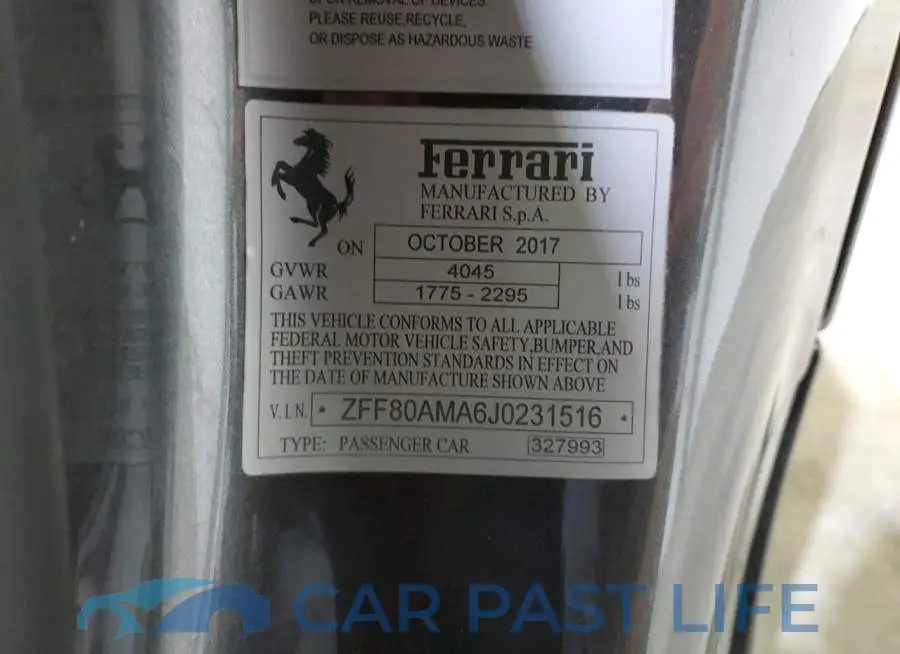 ZFF80AMA6J0231516# 13