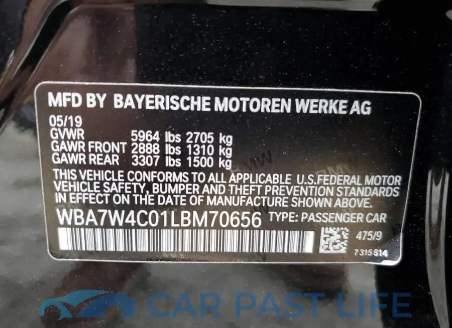 WBA7W4C01LBM70656# 13