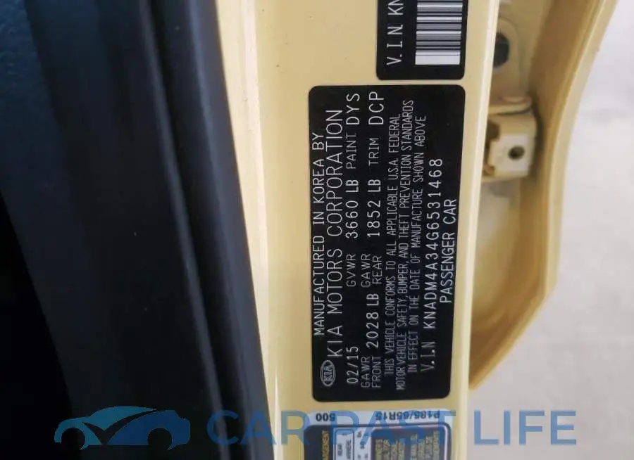 KNADM4A34G6531468# 10