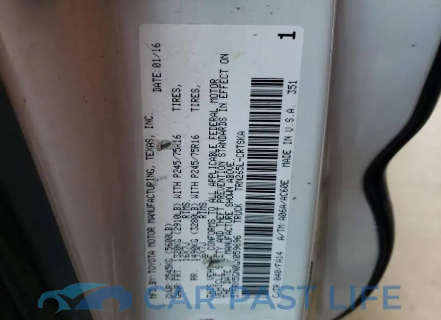 5TFRX5GN0GX059696# 10