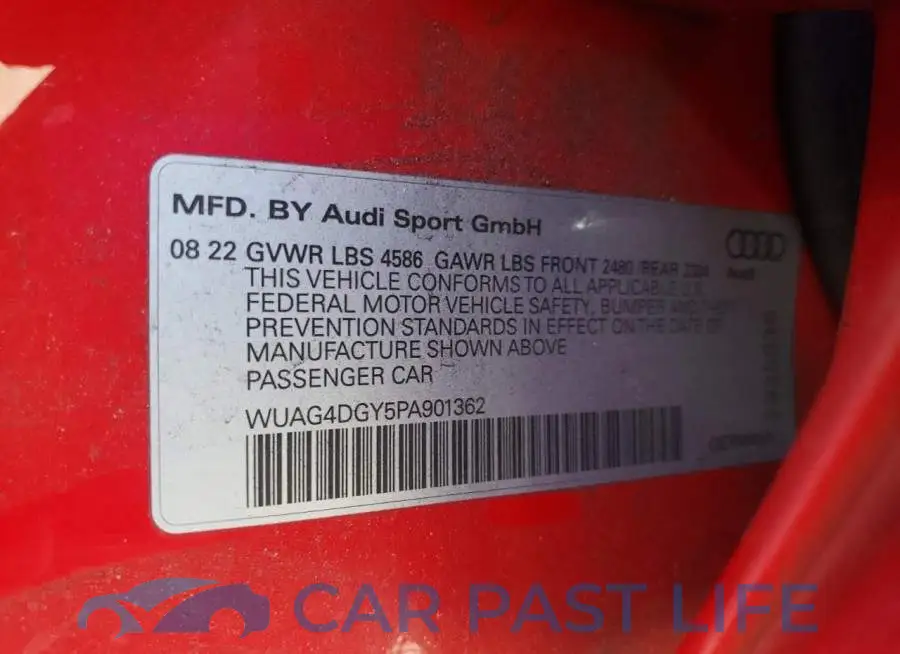 WUAG4DGY5PA901362# 12
