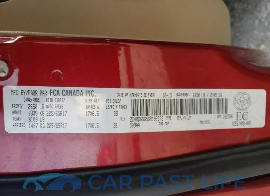 2C4RDGDG5GR192379# 14