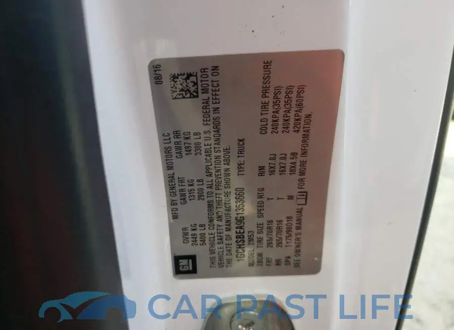 1GCHSBEA9G1353660# 12
