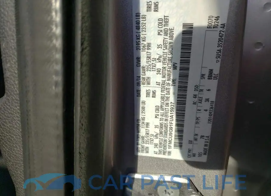 1FMCU9G91FUA15937# 10