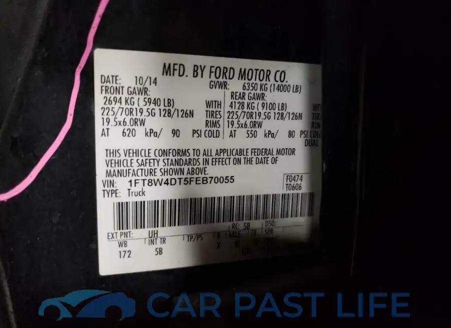 1FT8W4DT5FEB70055# 13