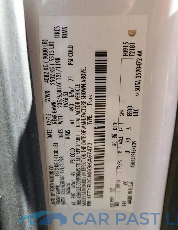 1FTYR2CM5GKA57473# 14