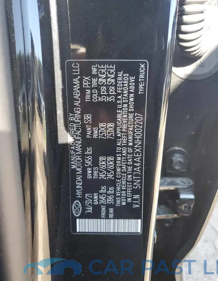 5NTJA4AEXNH002207# 12