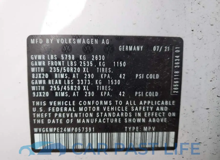WVGKMPE24MP057391# 13