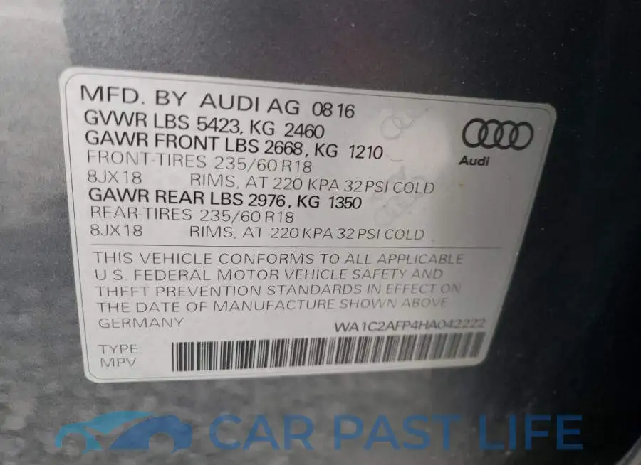 WA1C2AFP4HA042222# 13