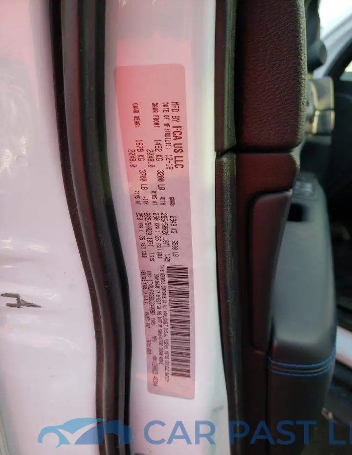 1C4RJFAG5KC640287# 14