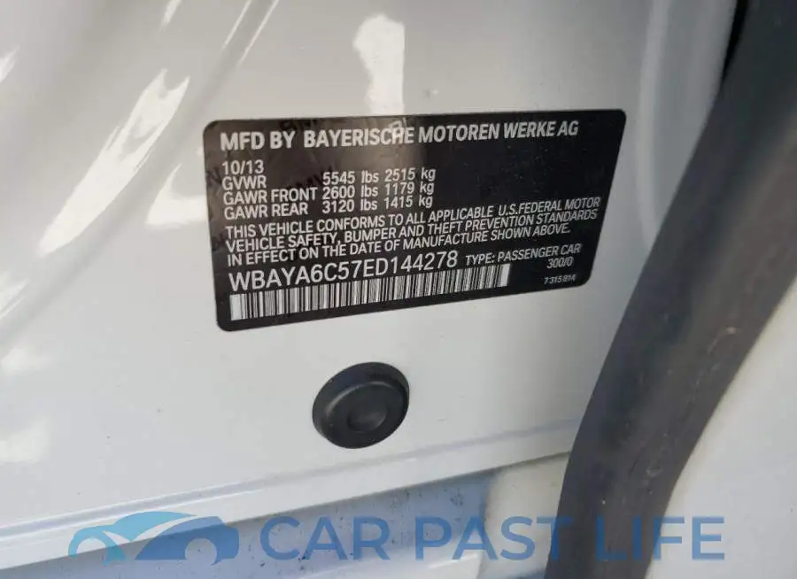 WBAYA6C57ED144278# 13