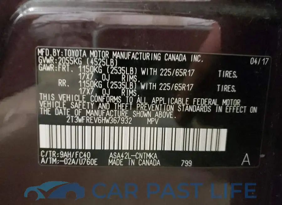 2T3WFREV6HW367932# 13