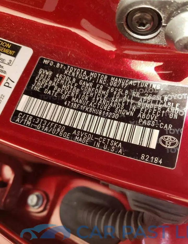 4T1BF1FK8HU811230# 13
