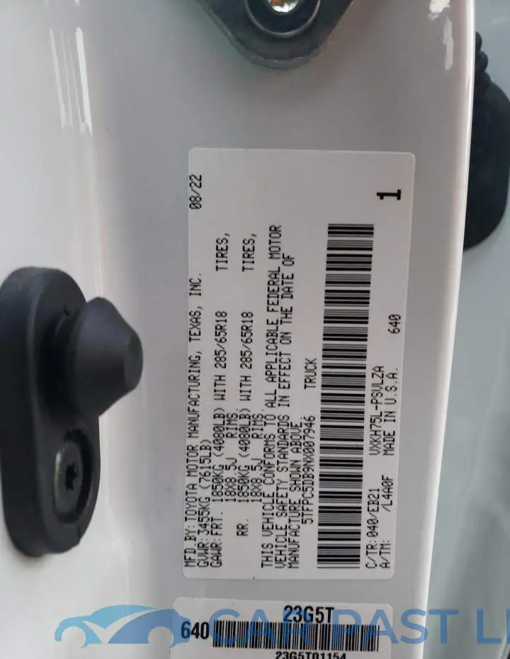 5TFPC5DB9NX007946# 12