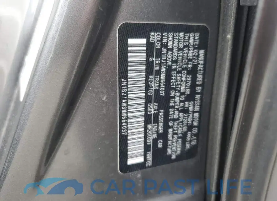 JN1BJ1AW3MW664037# 12