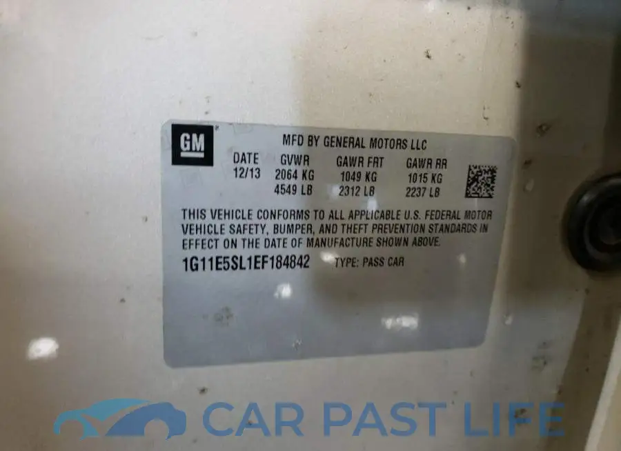 1G11E5SL1EF184842# 12