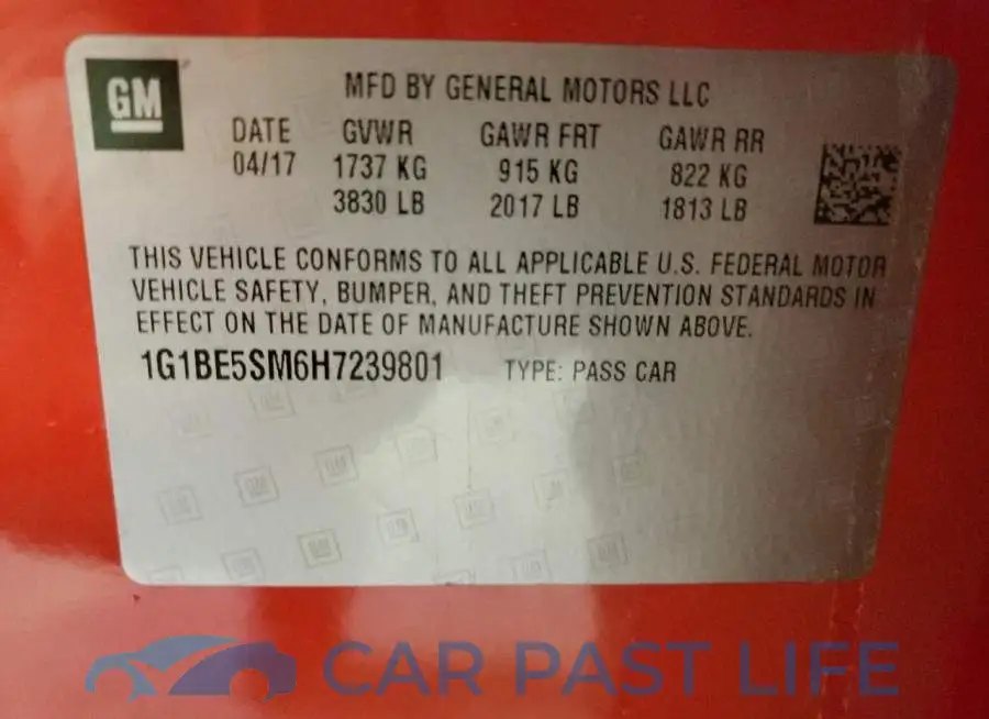 1G1BE5SM6H7239801# 13