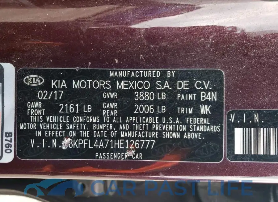 3KPFL4A71HE126777# 12