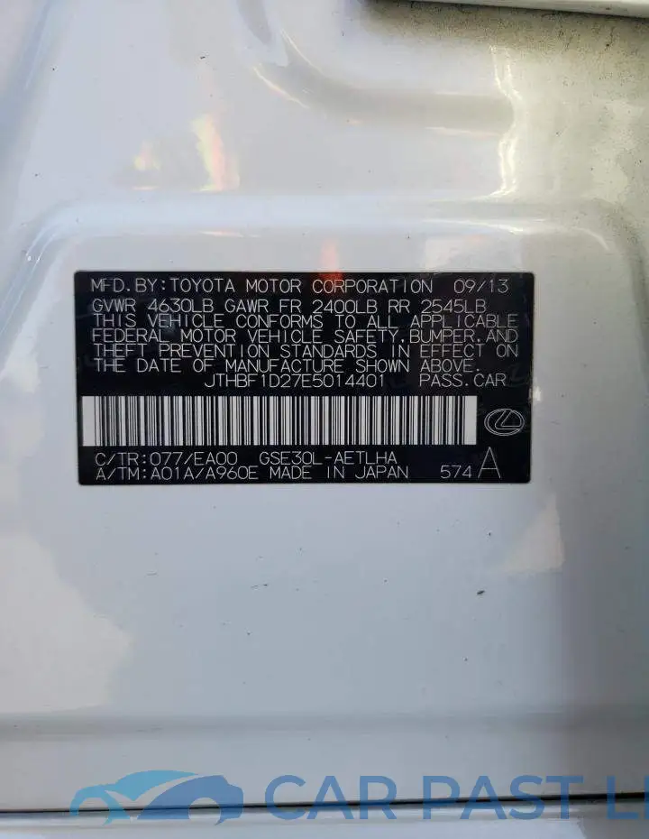 JTHBF1D27E5014401# 12