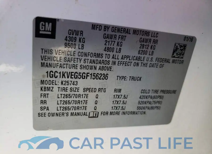 1GC1KVEG5GF156236# 13