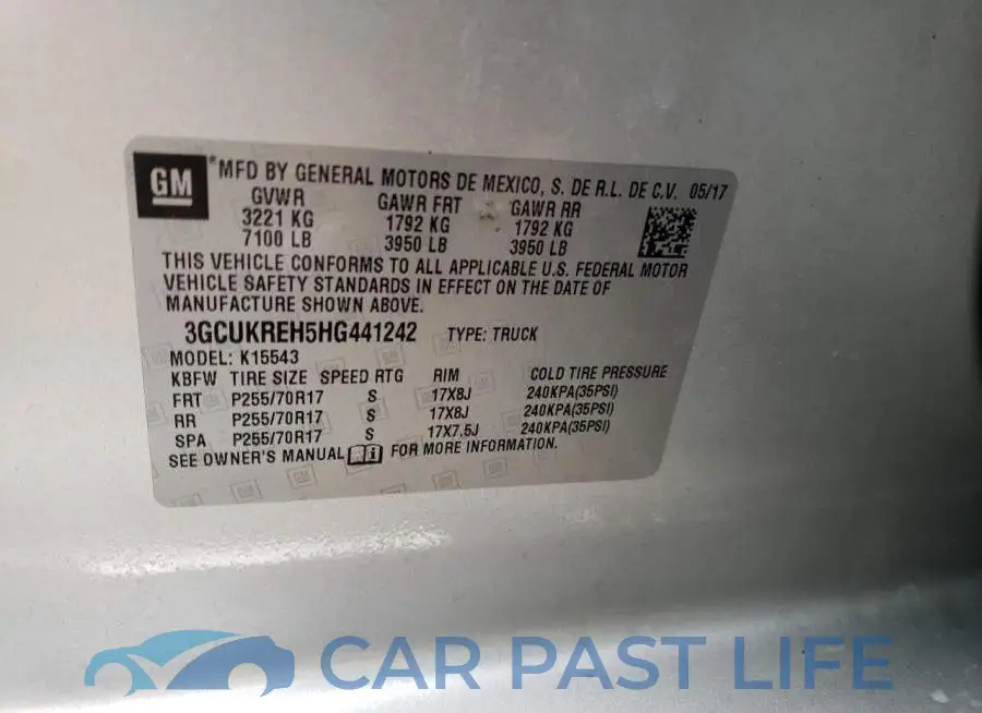 3GCUKREH5HG441242# 13