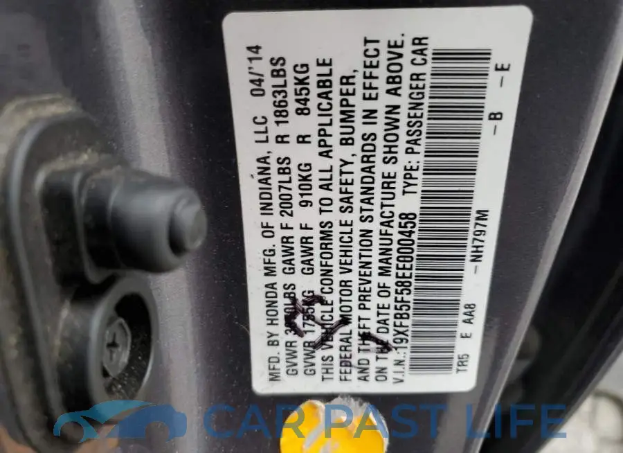 19XFB5F58EE000458# 12