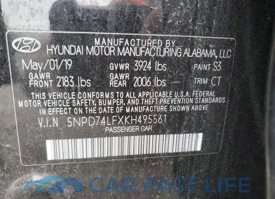 5NPD74LFXKH495561# 12
