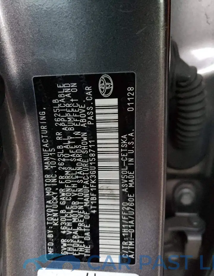 4T1BF1FK3GU158711# 12
