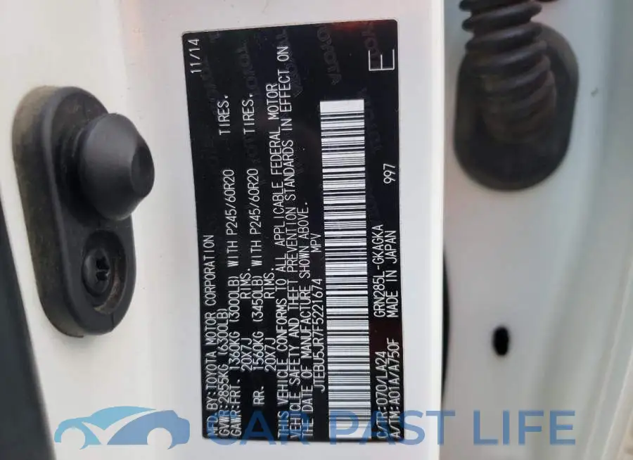 JTEBU5JR7F5221674# 10