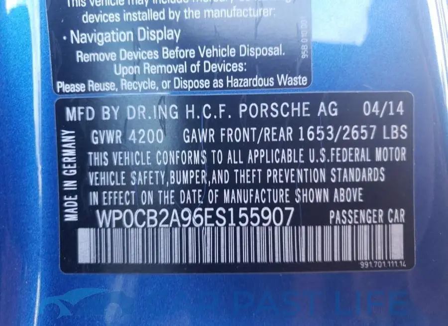 WP0CB2A96ES155907# 13