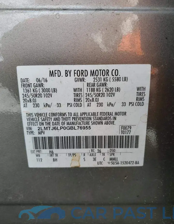 2LMTJ6LP0GBL76955# 13
