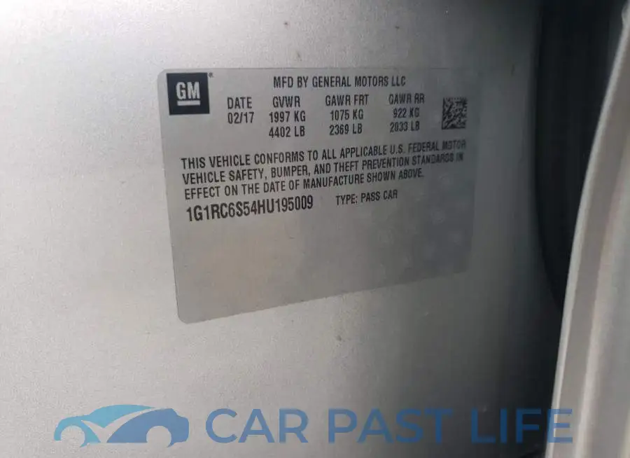 1G1RC6S54HU195009# 10