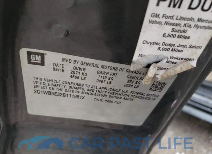 2G1WB5E32G1119812# 12