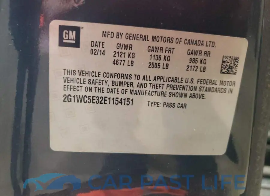 2G1WC5E32E1154151# 12