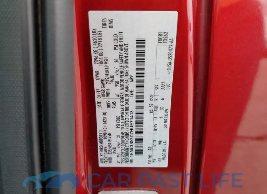 1FMCU0GD7HUE71413# 13