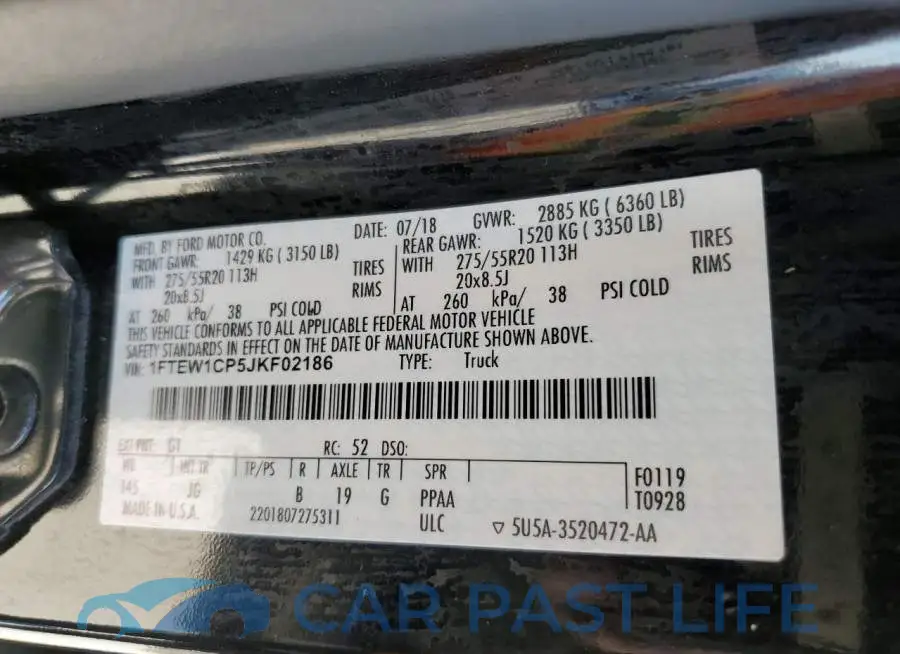 1FTEW1CP5JKF02186# 12