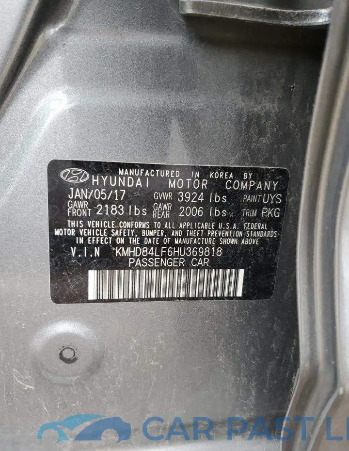 KMHD84LF6HU369818# 12