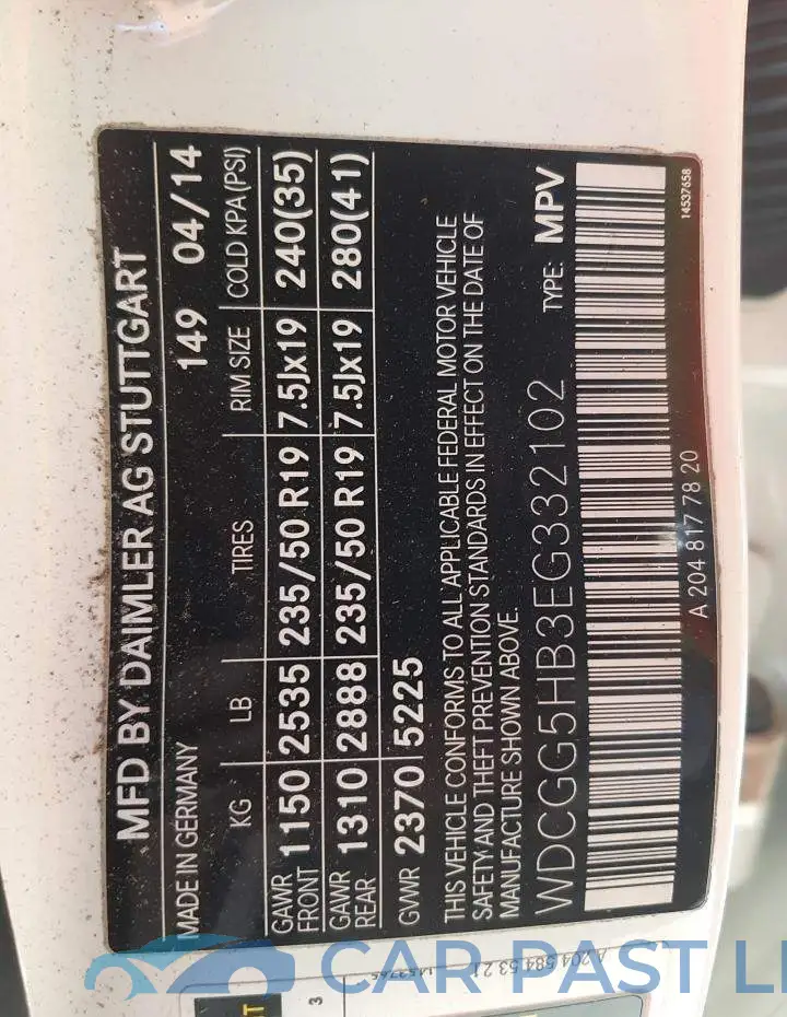 WDCGG5HB3EG332102# 14