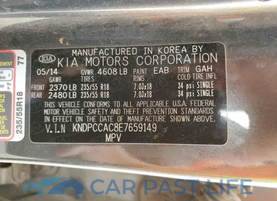 KNDPCCAC8E7659149# 10