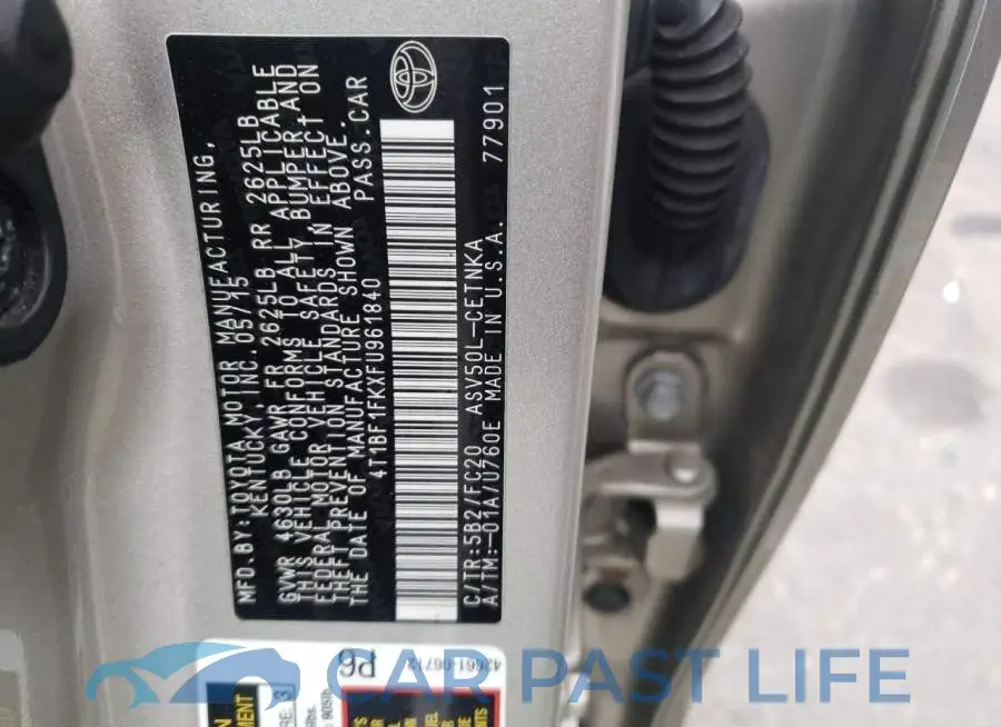 4T1BF1FKXFU961840# 13