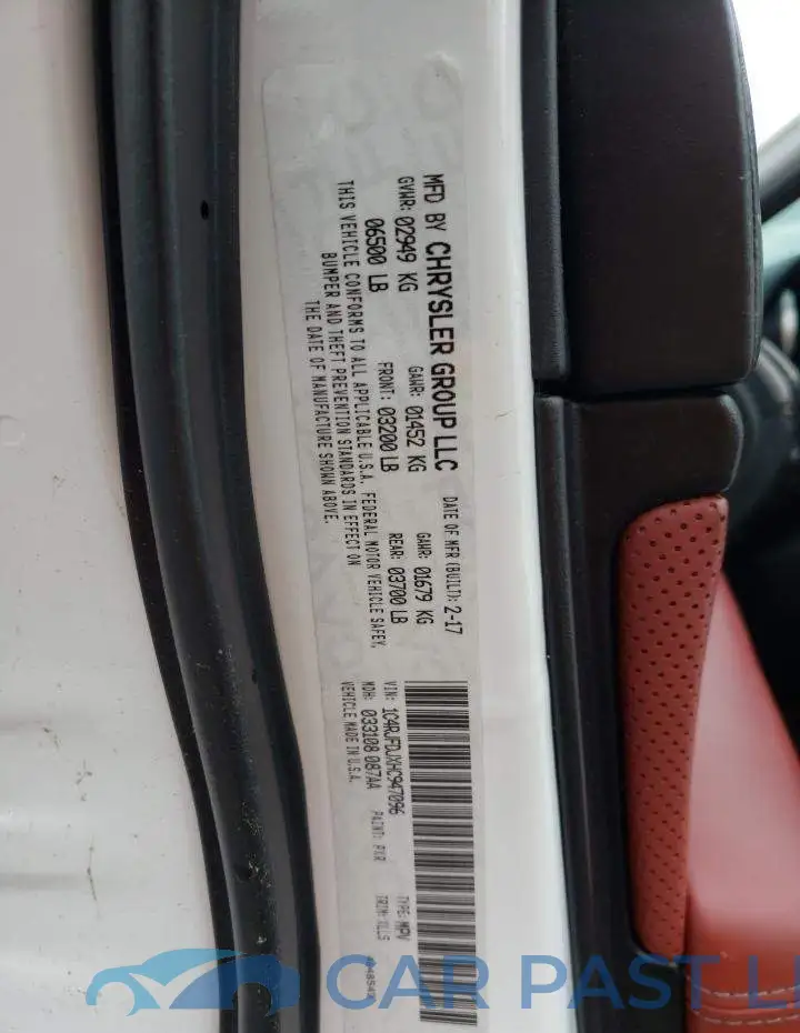 1C4RJFDJ5HC699968# 13