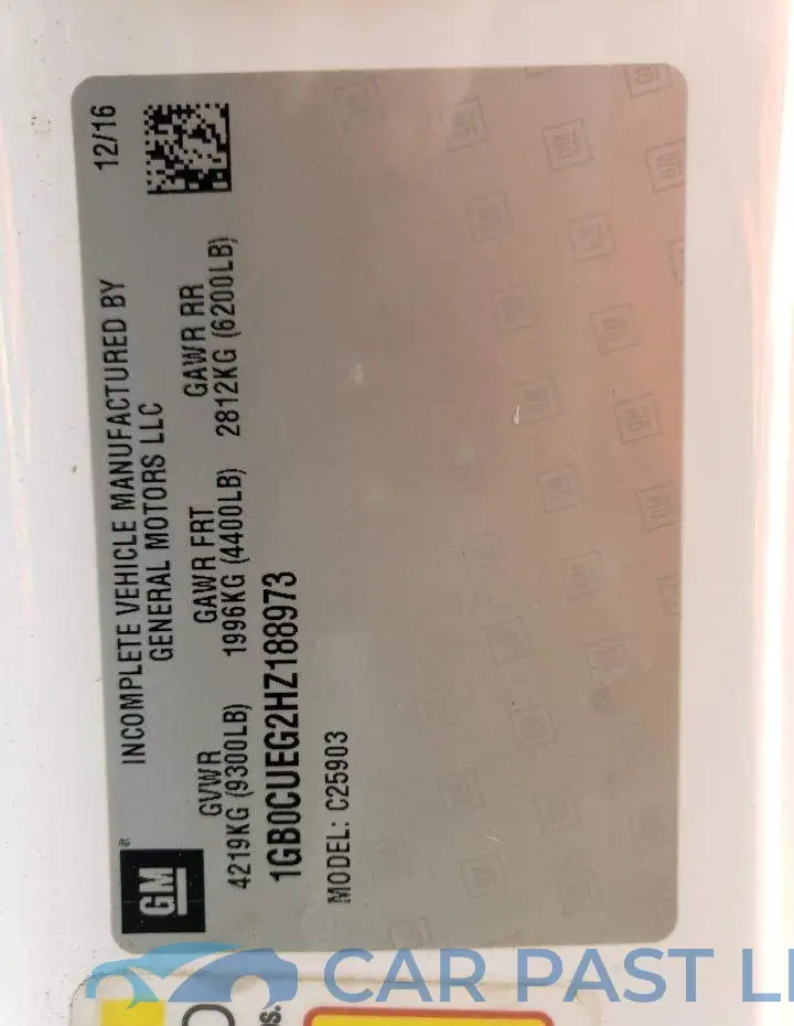 1GB0CUEG2HZ188973# 12