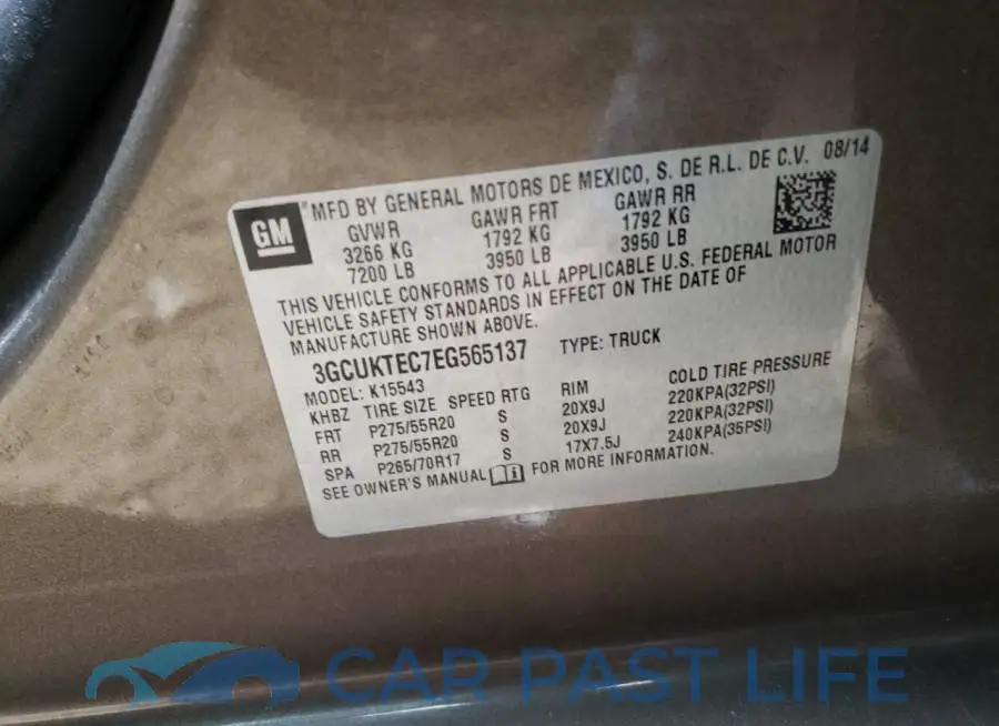 3GCUKTEC7EG565137# 13