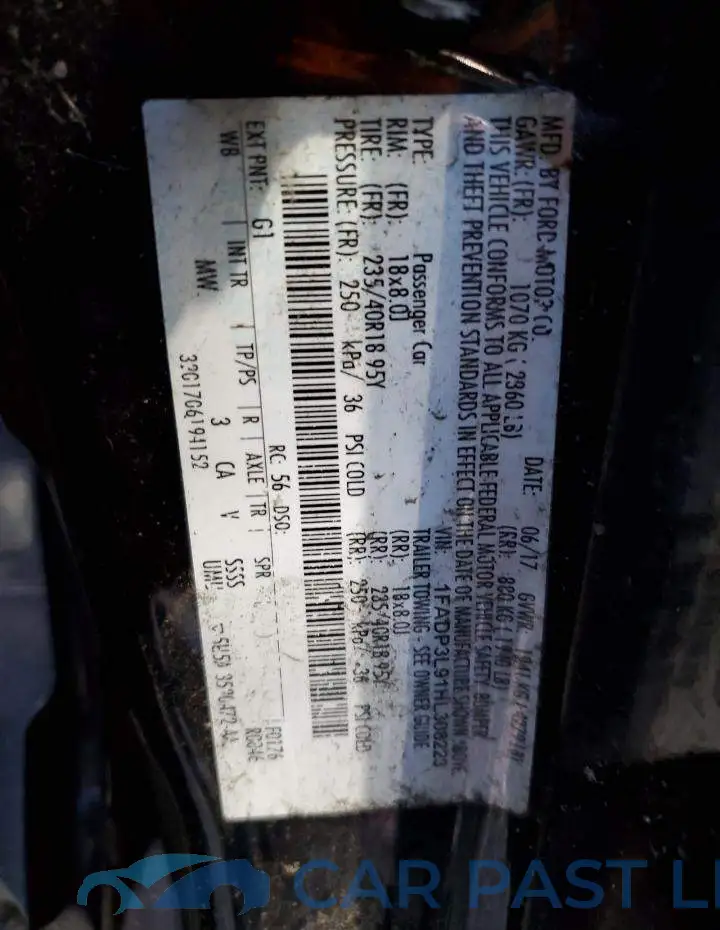 1FADP3L91HL308223# 12