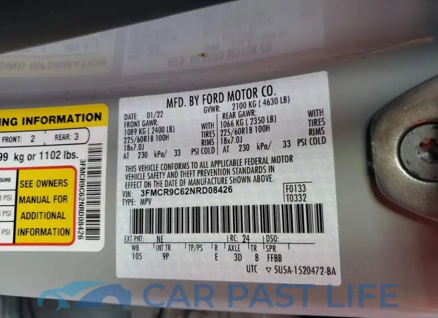 3FMCR9C62NRD08426# 10