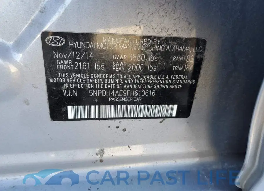 5NPDH4AE9FH610616# 12