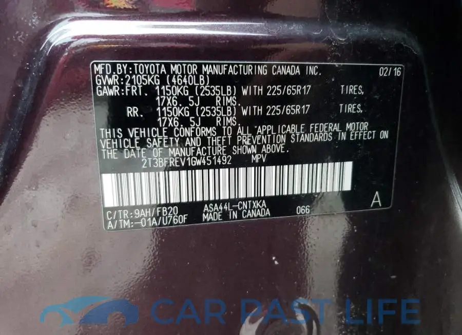 2T3BFREV1GW451492# 13